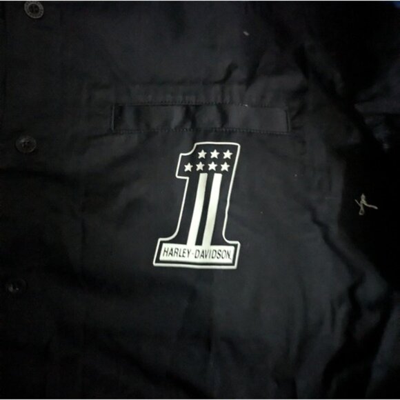 Harley-Davidson Men Regular XL Black and Blue Racing Pit Long Sleeve 112025 - Picture 3 of 8